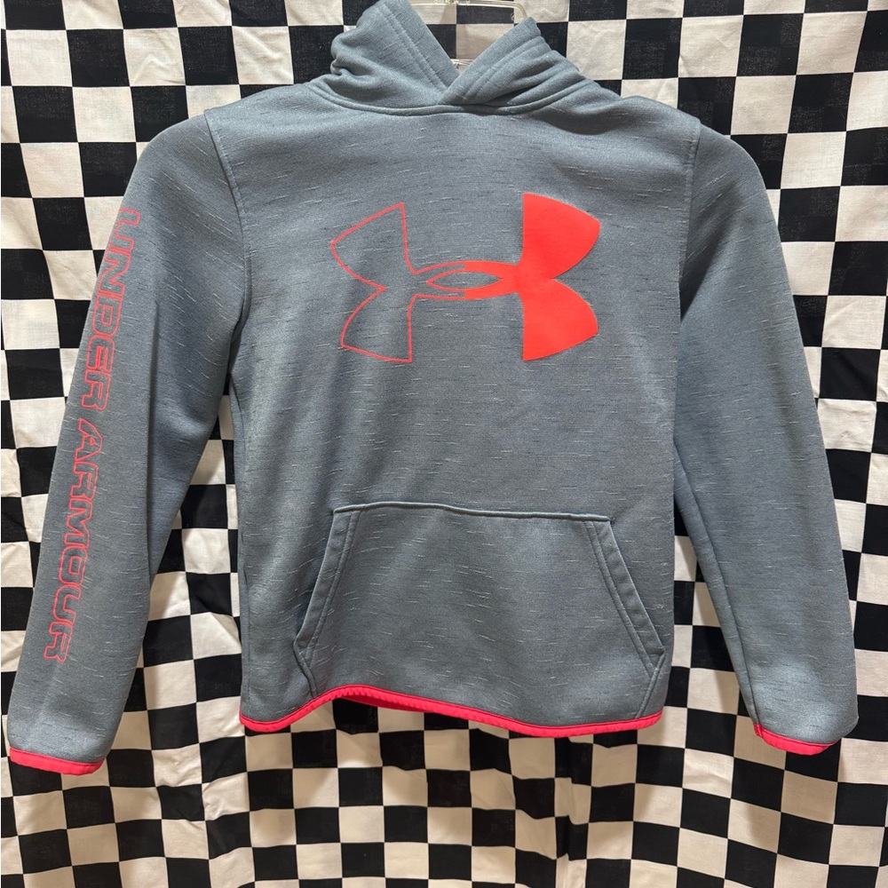 Under Armour Gray Hoodie with Red Logo